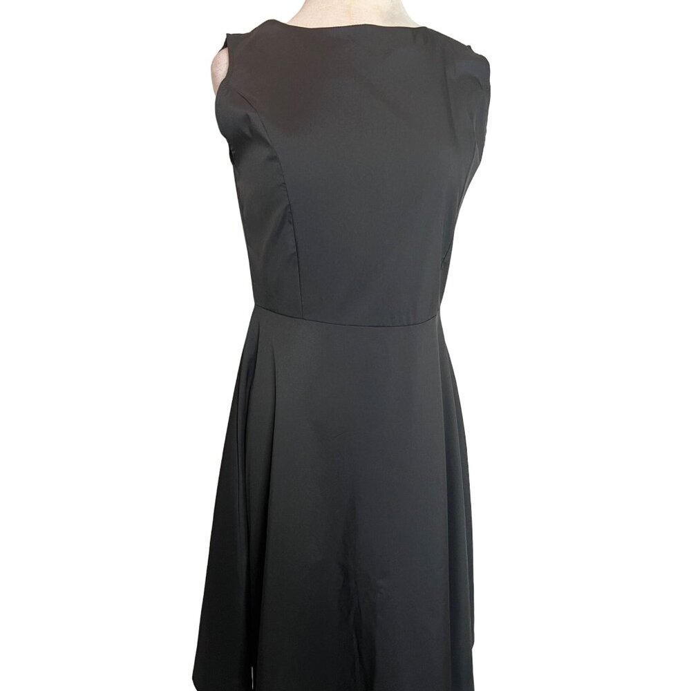 New Light Fashion black midi A Style Dress. Large (by measurements)